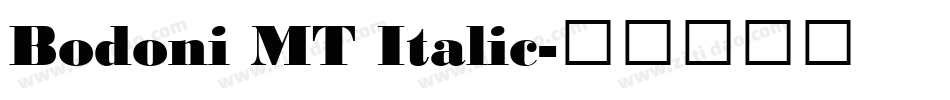 Bodoni MT Italic字体转换